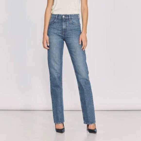 IRO SLATE HIGH WAIST JEANS IN COUNTRY MID BLUE - Picture 3 of 11
